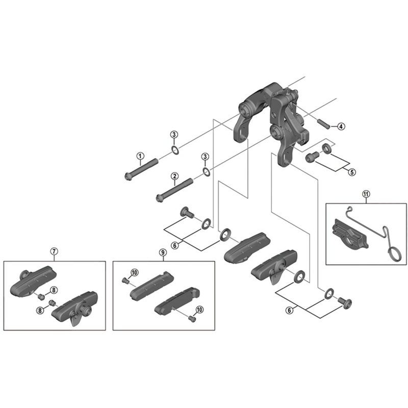 Balfes Bikes Shimano BR-8010-R cable fixing bolt and plate | Free postage over £30, £10 off first order, price match & 0% finance.