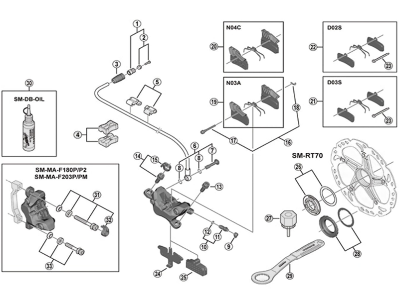 Balfes Bikes Shimano BR-M7000 pad axle and snap ring | Free postage over £30, £10 off first order, price match & 0% finance.