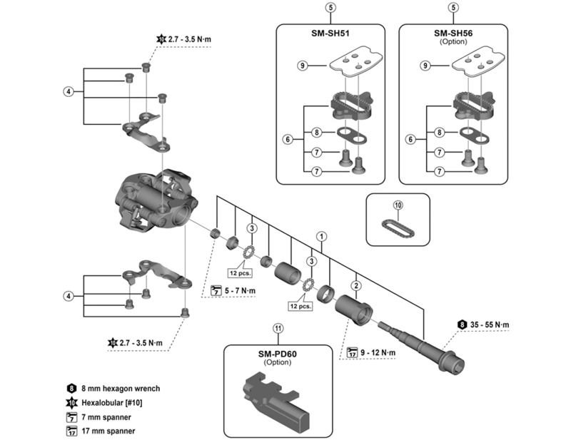 Balfes Bikes Shimano SHimano Ultegra PD-ES600 body cover fixing bolts | Free postage over £30, £10 off first order, price match & 0% finance.