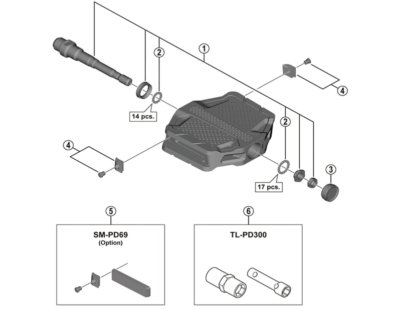 Balfes Bikes Shimano PD-EF202 pedal axle assembly | Free postage over £30, £10 off first order, price match & 0% finance.
