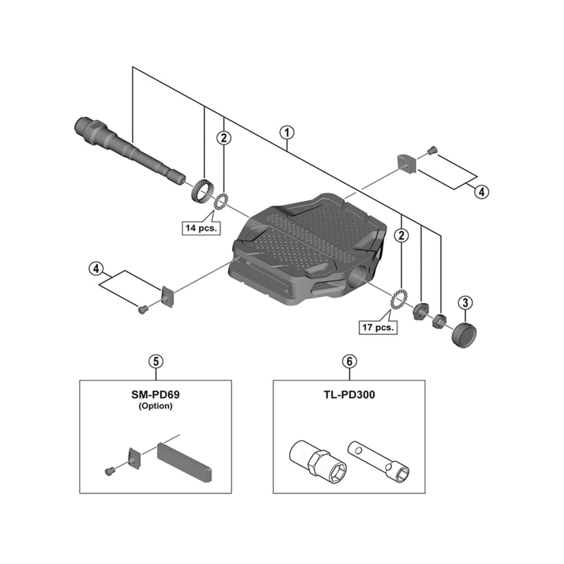 Balfes Bikes Shimano PD-EF202 pedal axle assembly | Free postage over £30, £10 off first order, price match & 0% finance.