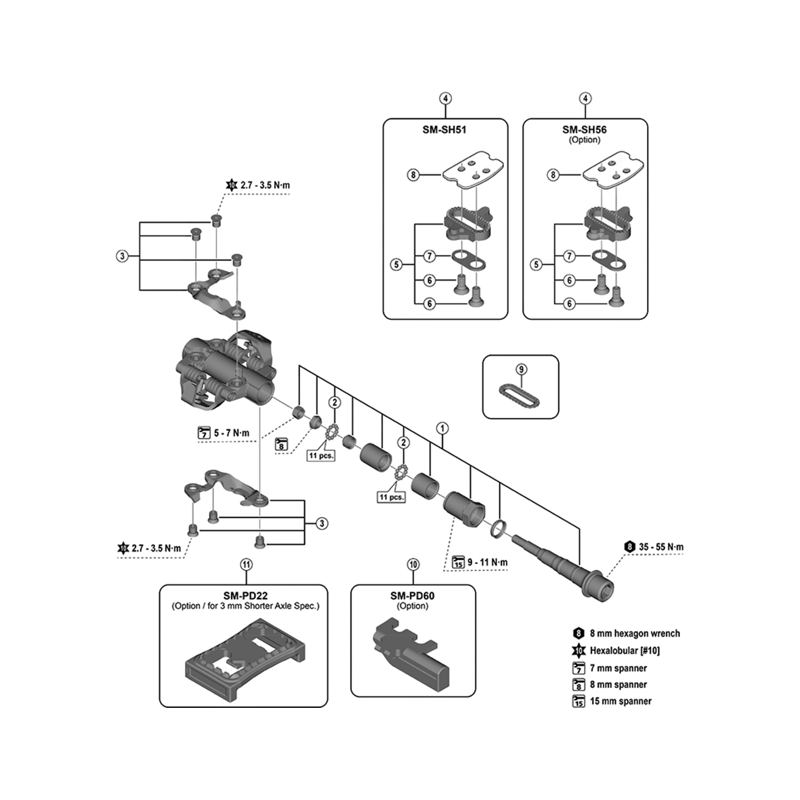 Balfes Bikes Shimano XTR PD-M9200 pedal axle assembly | Free postage over £30, £10 off first order, price match & 0% finance.