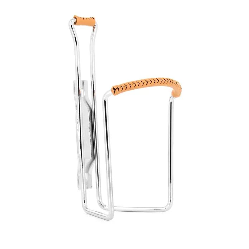 Zefal Vintage Bottle Cage in Chrome/Brown-2