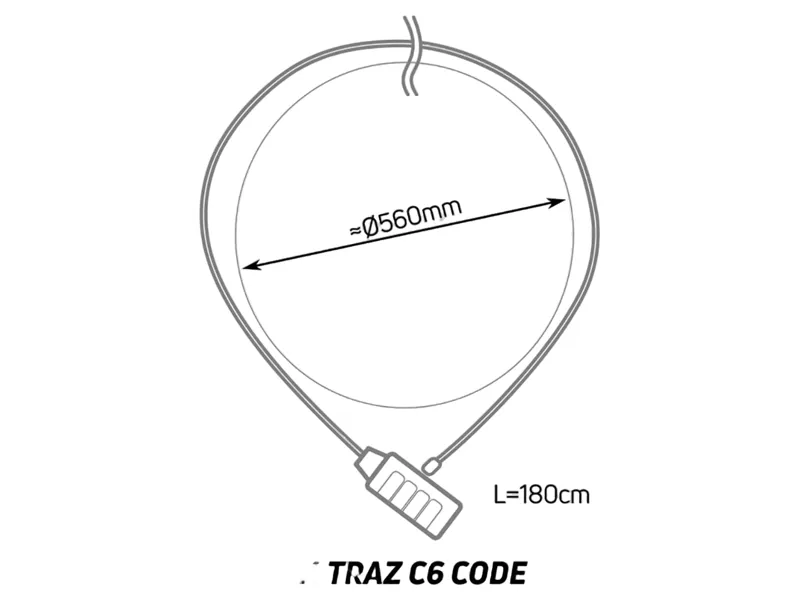 Zefal K-TRAZ C6 Code Cable Lock in black-2