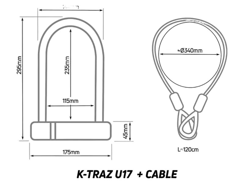 Zefal K-TRAZ U17 Cable U-Lock in black-2