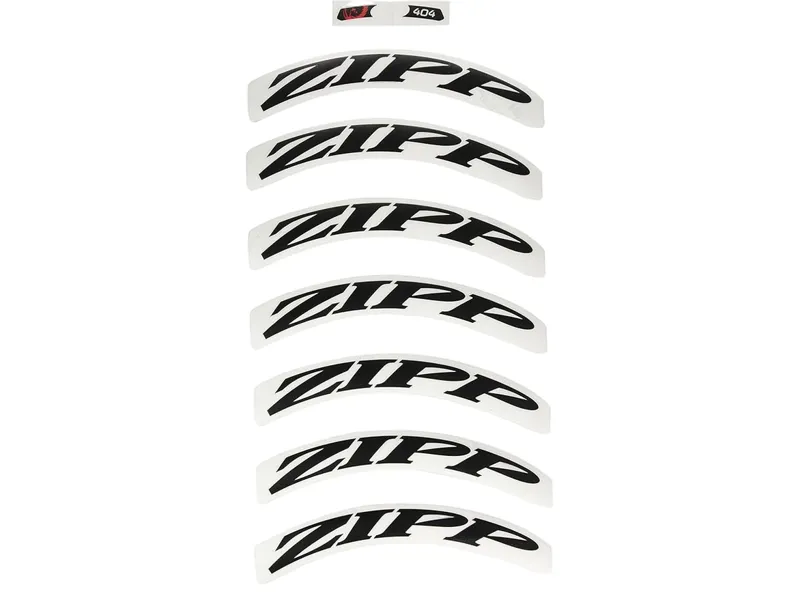 Zipp 202 Wheel Decal Set 700C No Border Zipp Logo Complete For One Wheel in Matte Black -1