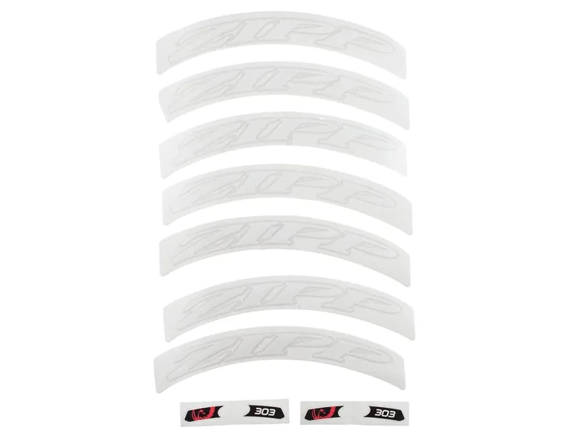 Zipp 202 Wheel Decal Set 700C No Border Zipp Logo Complete For One Wheel in Matte White-1