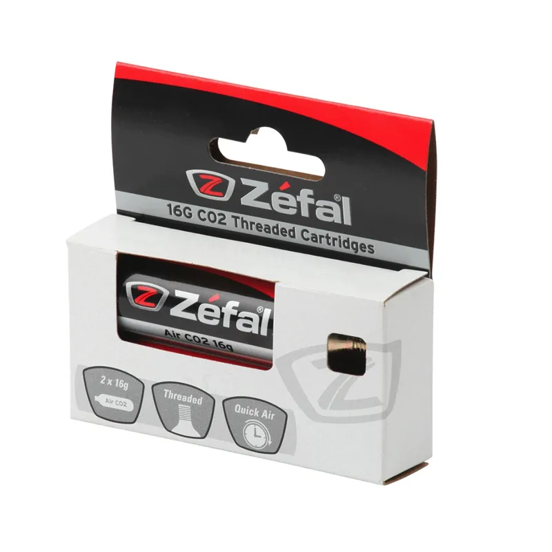 Zefal 16g Threaded Co2 Cartridges 2pc-1
