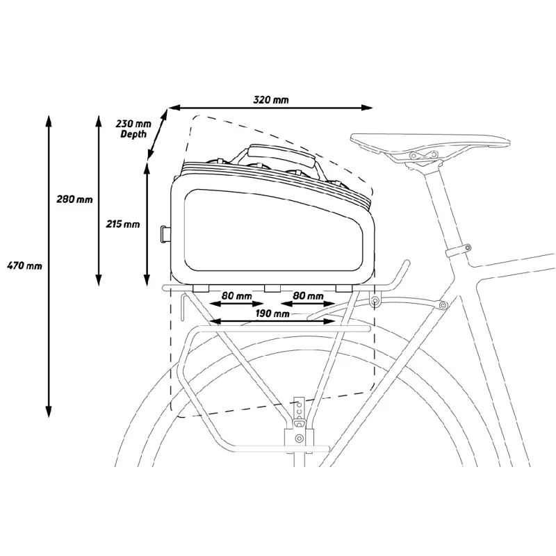 Zefal Z Traveller 80 Rack Bag in Black-2