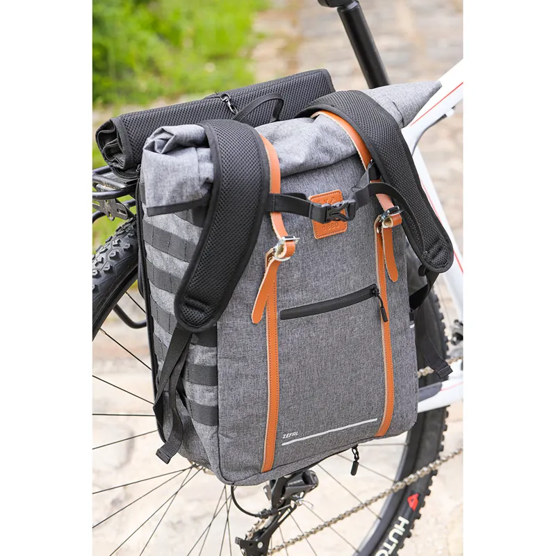Zefal Urban Backpack/Pannier Bag in Grey-3