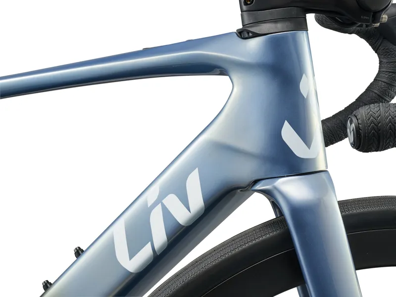 Liv Avail Advanced E+ Elite 1 Electric Road Bike 2026 in Dreamy Blue/Carbon Smoke	-5