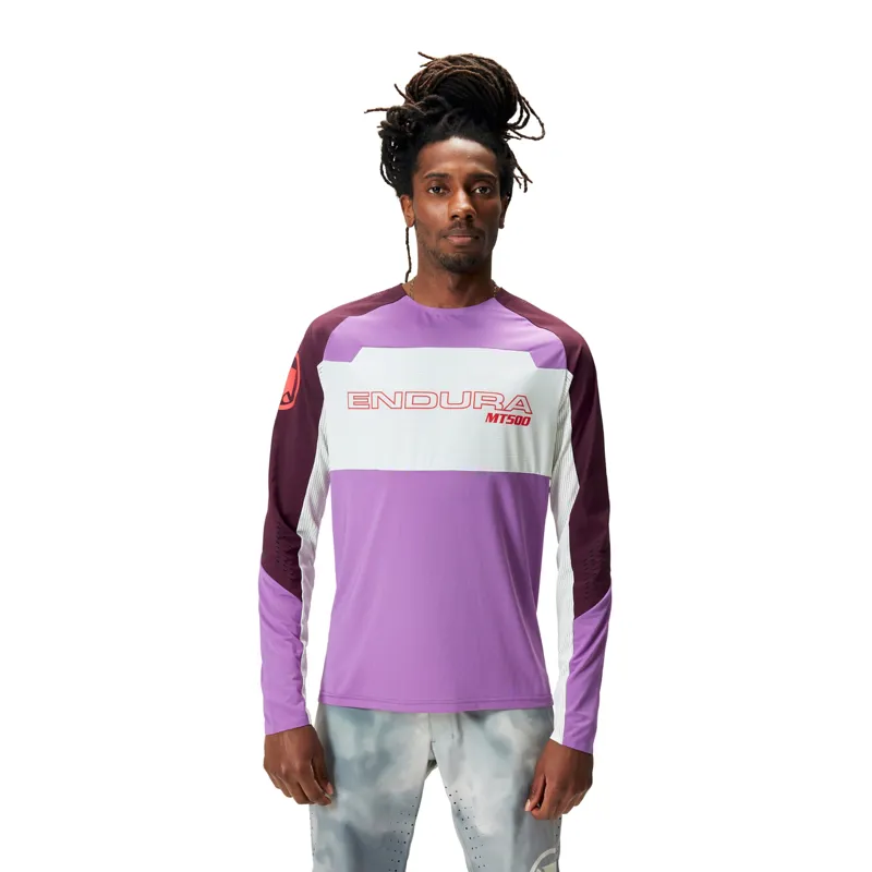Endura MT500 Burner Lite Long Sleeve Jersey in Thistle-2