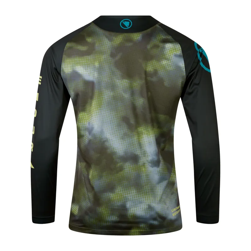 Endura Pixel Cloud Long Sleeve Tee LTD in Black-1