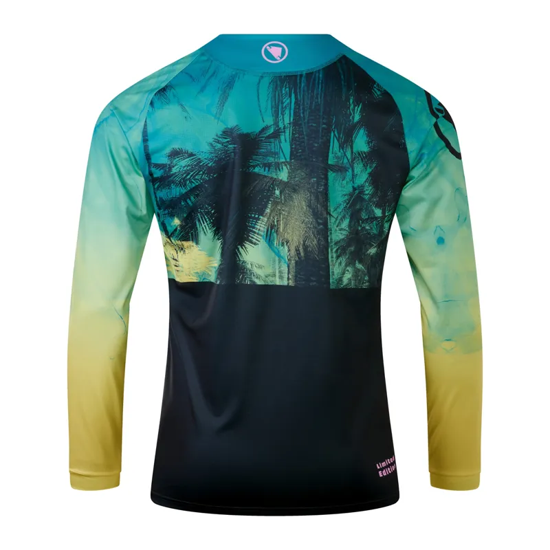Endura Tropical Long Sleeve Print LTD Jersey in Atlantic Blue-1