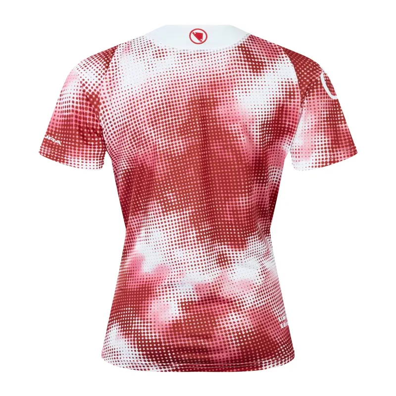 Endura Women's Pixel Cloud Tee Ltd in Pomegranate-1