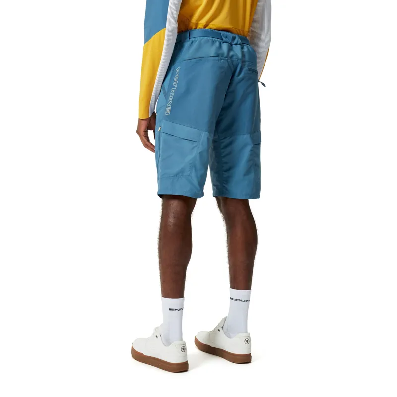 Endura Hummvee Short with Liner in Blue Steel-4
