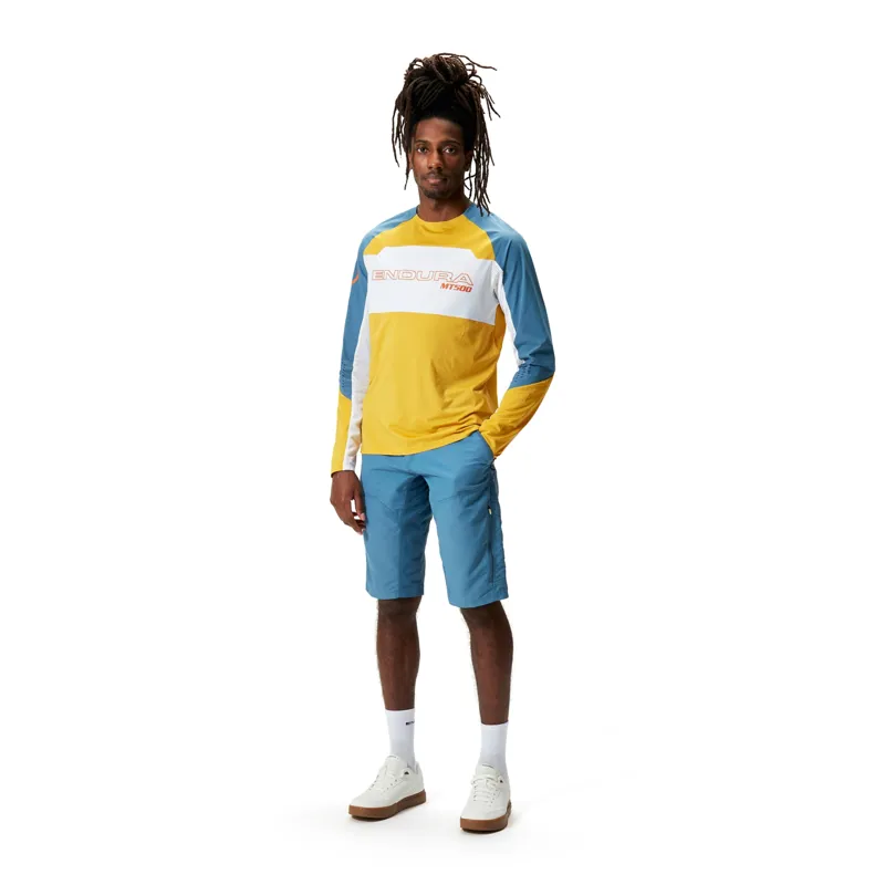 Endura Hummvee Short with Liner in Blue Steel-5