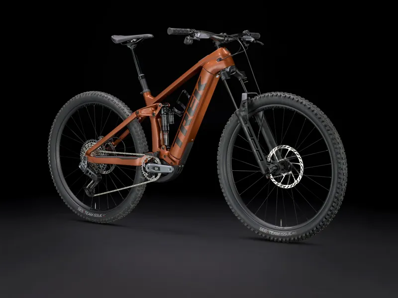 Trek Rail 9.8 GX AXS T-Type Electric Full Suspension Mountain Bike 2024 in Pennyflake-1