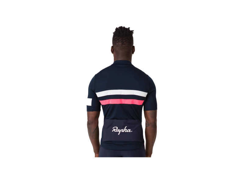 Rapha Brevet Cycling Short Sleeve Jersey in Navy-1