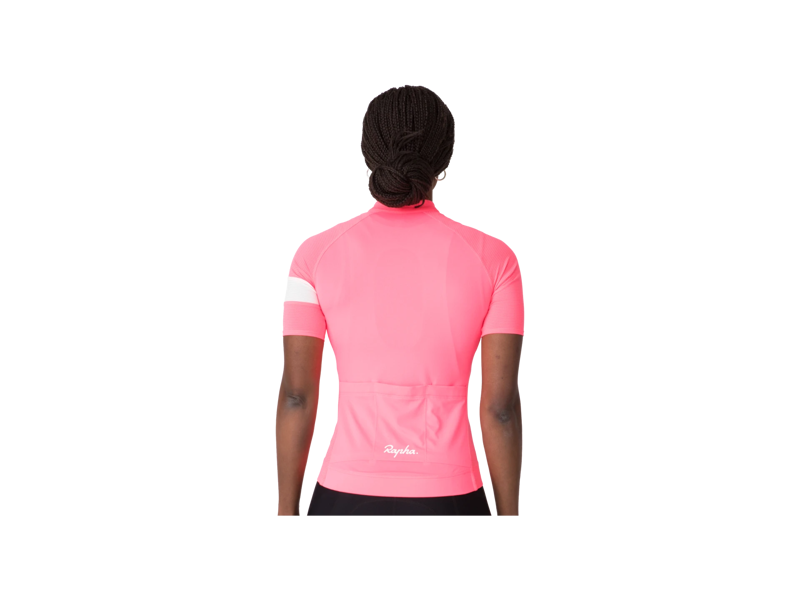 Rapha Women's Core Lightweight Cycling Short Sleeve Jersey in Visibility Pink-1
