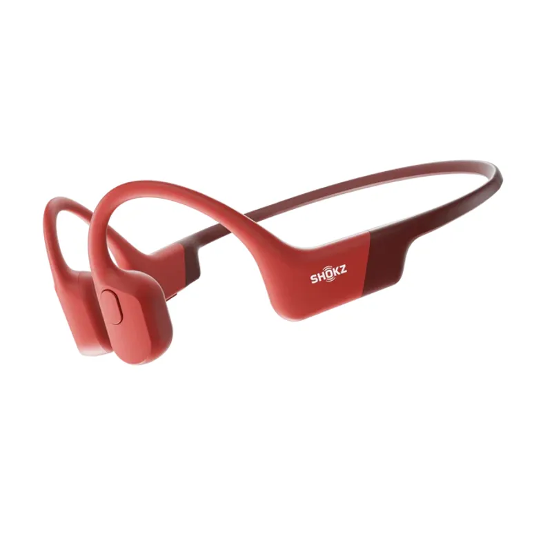 Shokz OpenRun Cycle Headphones in Solar Red