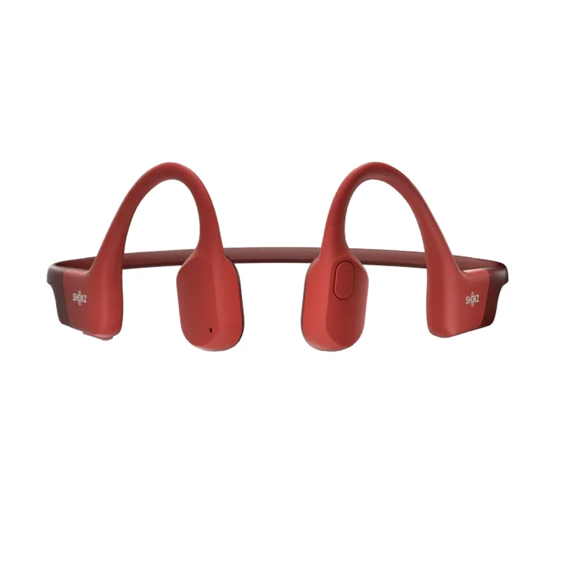 Shokz OpenRun Cycle Headphones in Solar Red-1