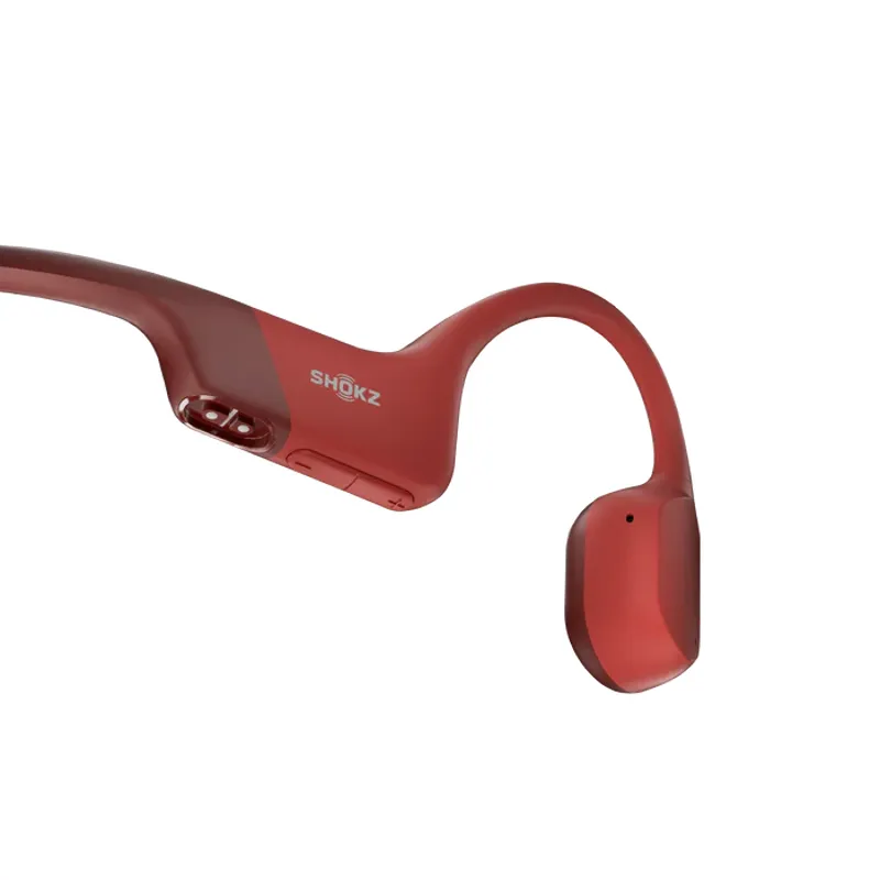 Shokz OpenRun Cycle Headphones in Solar Red-2