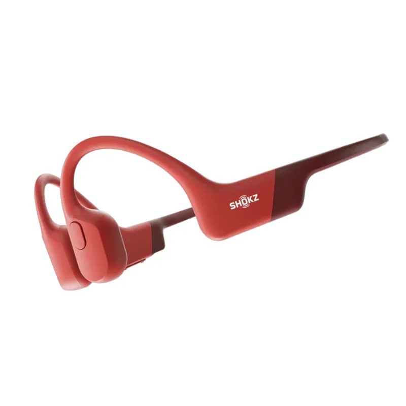 Shokz OpenRun Cycle Headphones in Solar Red-3