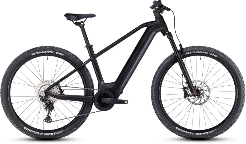 Cube Reaction Hybrid SLX 750 Electric Mountain Bike 2024 in Black/Reflex