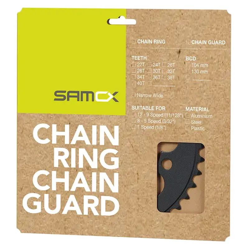 Balfes Bikes Samox SAMCX Steel E-Bike Chainring in Black | Free postage over £30, £10 off first order, price match & 0% finance.