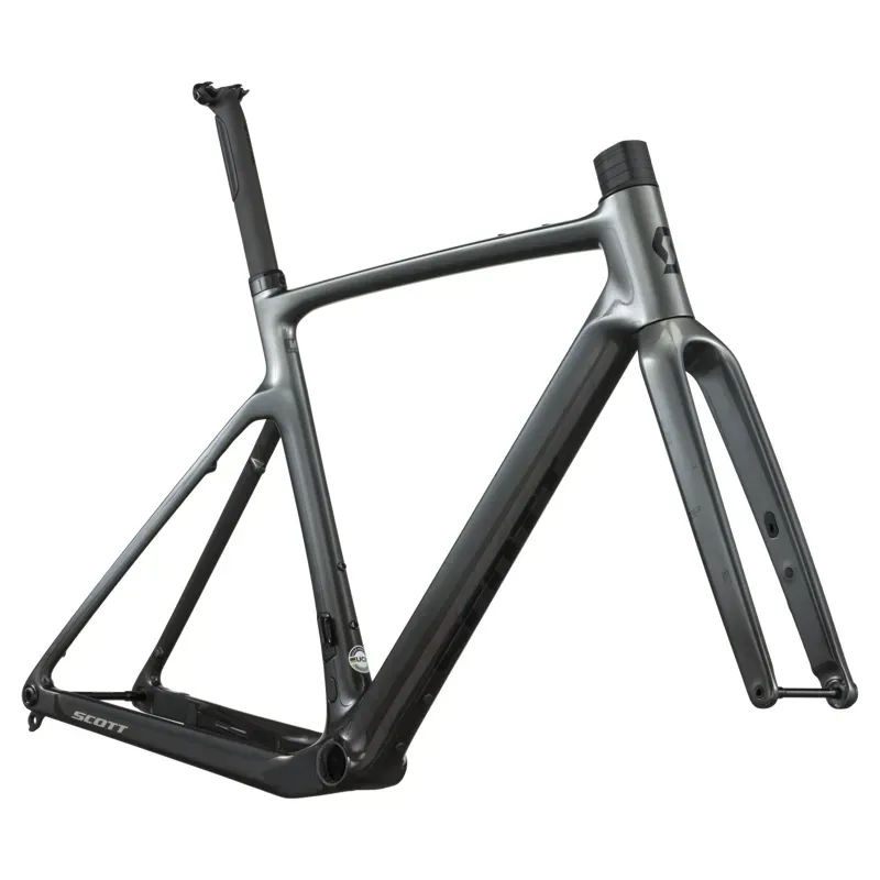 Scott Addict Gravel Team HMF Gravel Bike Frame Set 2026 in Chrome Silver-2