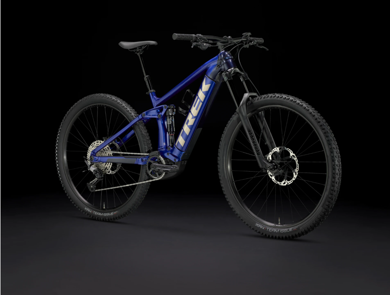 Trek Rail 5 Deore 625Wh Electric Full Suspension Mountain Bike 2024 in Hex Blue-1