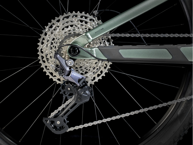 Trek Top Fuel 5 Full Suspension Mountain Bike 2024 in Lichen Green-4