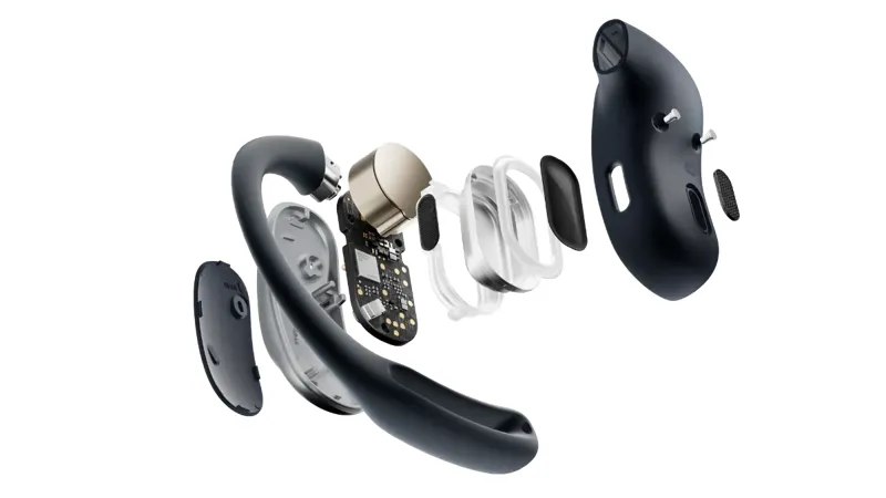 Shokz OpenFit Air Cycle Headphones in Black-3