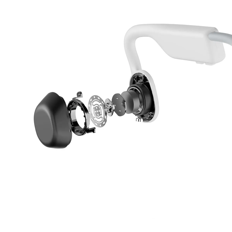 Shokz OpenMove Cycle Headphones in White-3