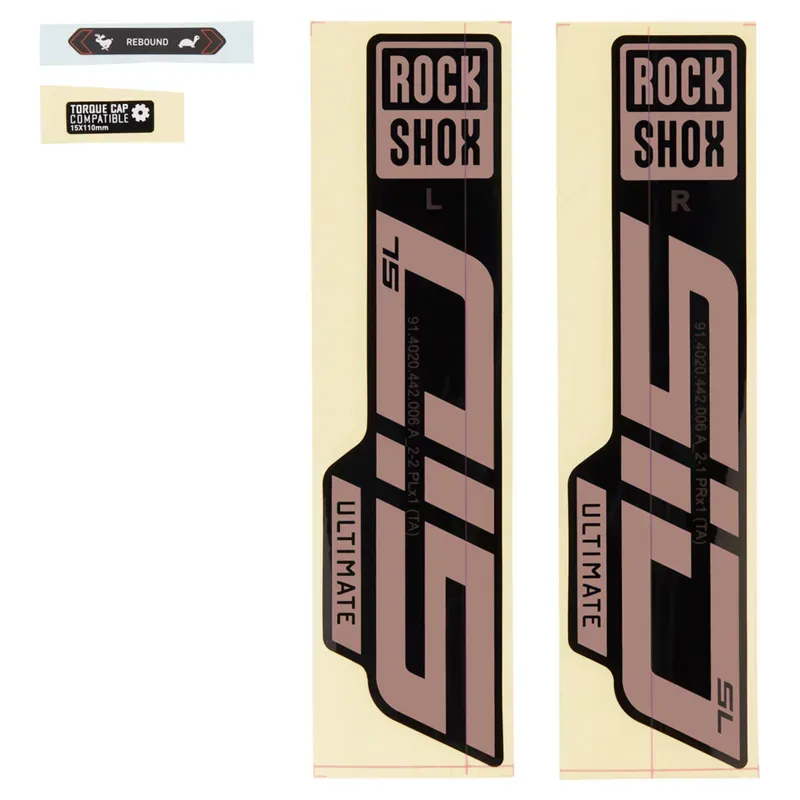 Rockshox Sid Sl Ultimate Decal Kit 27/29 2021 in Copper Foil/Black
