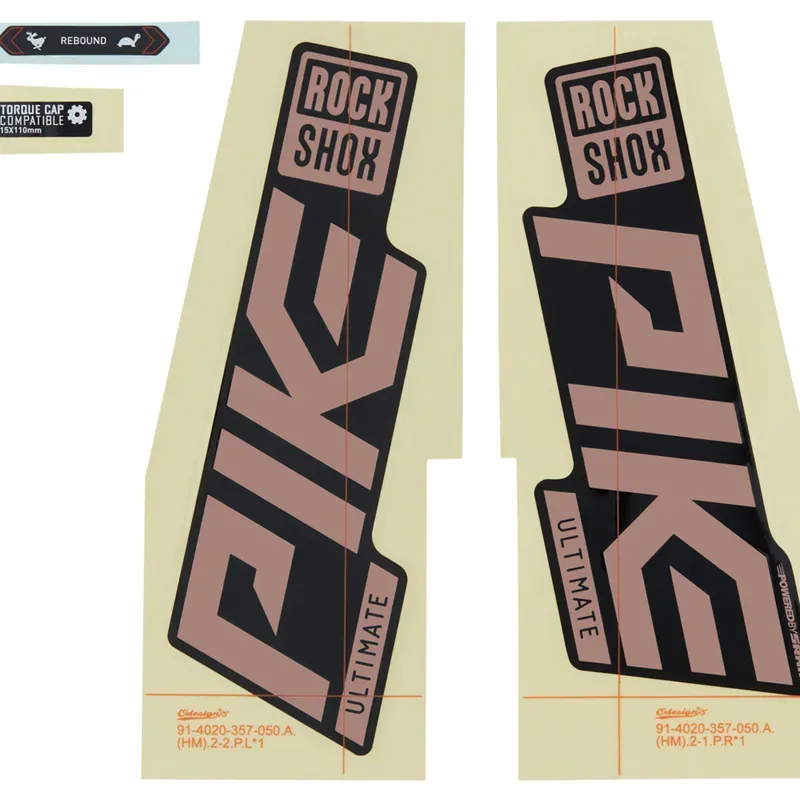 Sram Rockshox Pike Ultimate 27/29 Fork Decal Kit in Matte Copper/Black