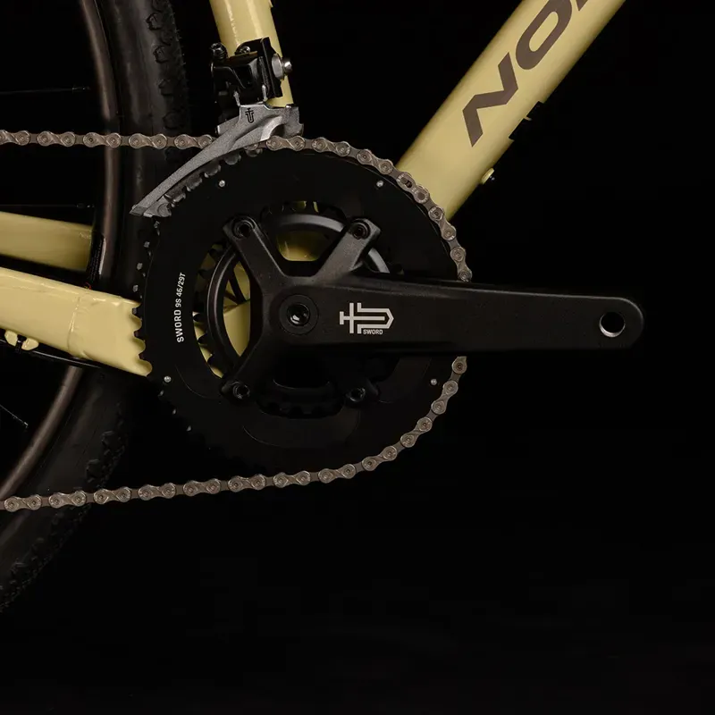 MicroShift Sword Black 2x 9 Speed Crankset In Black-1