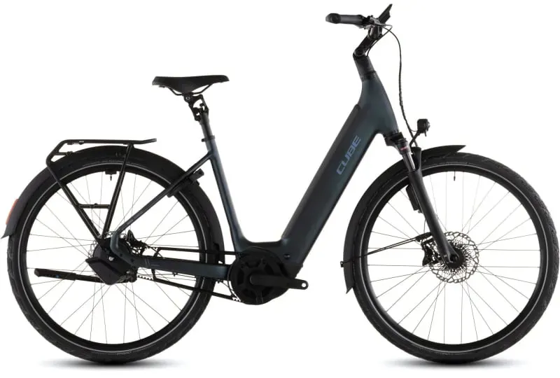 Cube Supreme Hybrid Deluxe SLT 600 Electric Hybrid Bike 2026 in Metal Blue/Reflex