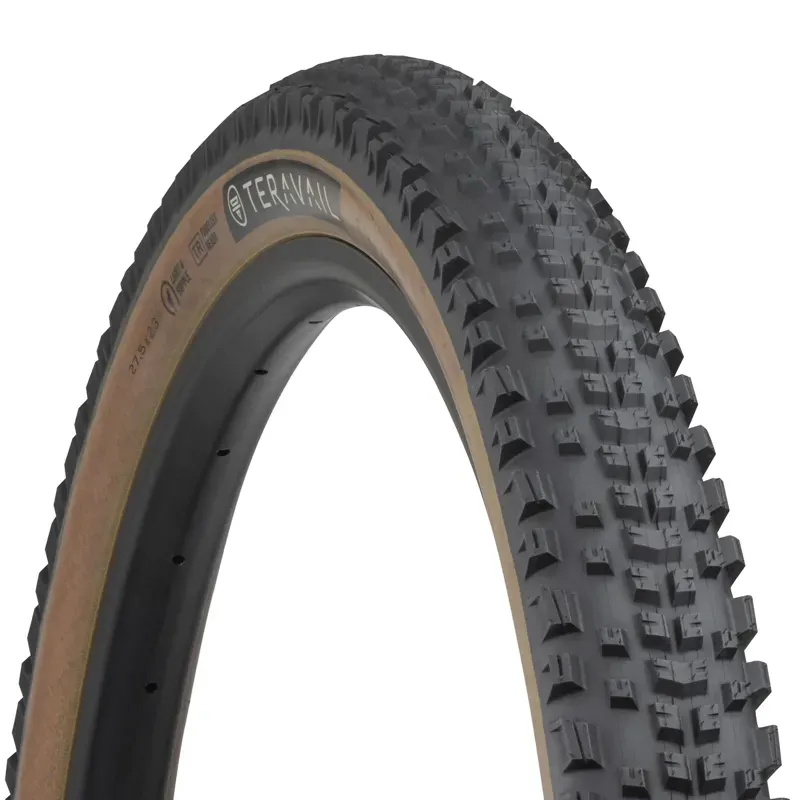 Teravail Ehline 27.5in Tubeless Ready Folding XC/Trail Light and Supple 60Tpi Casing in Black/Tan