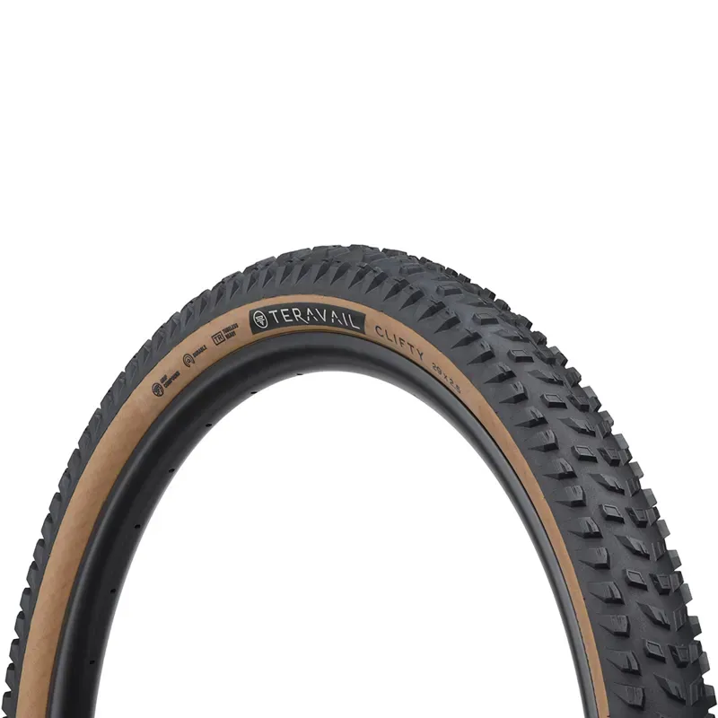 Teravail Clifty 29 inch Tubeless Ready Folding Tire in Black/Tan