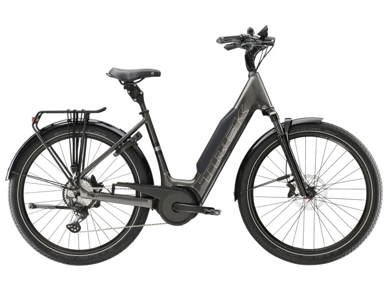 Trek Verve+ 5 Lowstep 800Wh Electric Hybrid Bike 2025 in Mercury