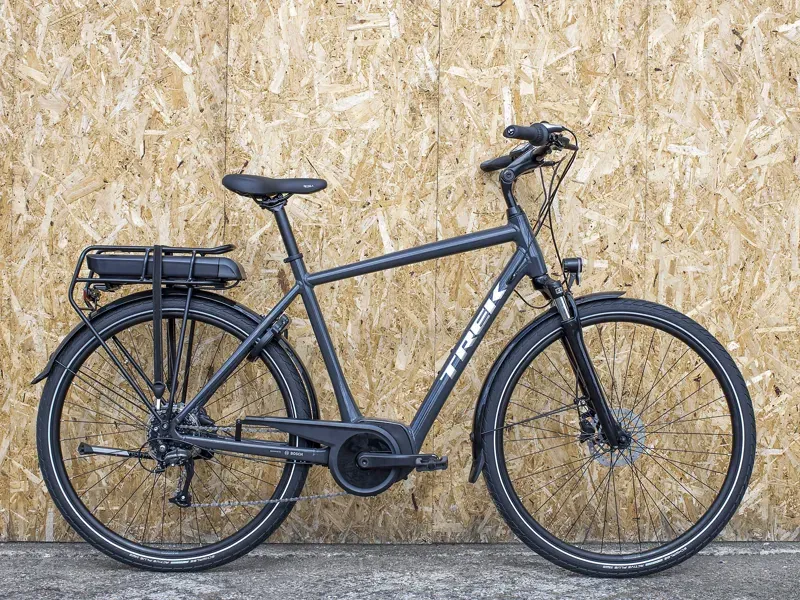 Trek Verve+ 1 400Wh Electric Hybrid Bike 2024 in Grey-1