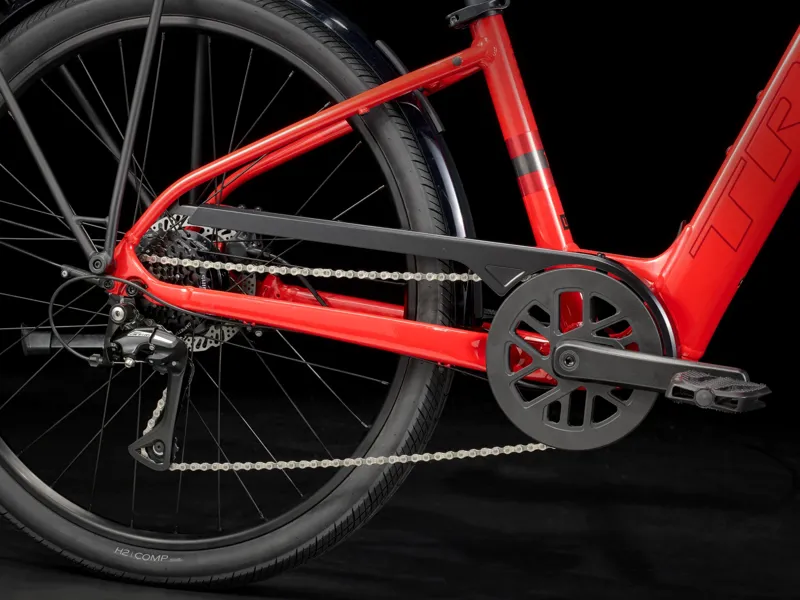 Trek Verve+ 1 Lowstep LT Electric Hybrid Bike 2026 in Viper Red-10