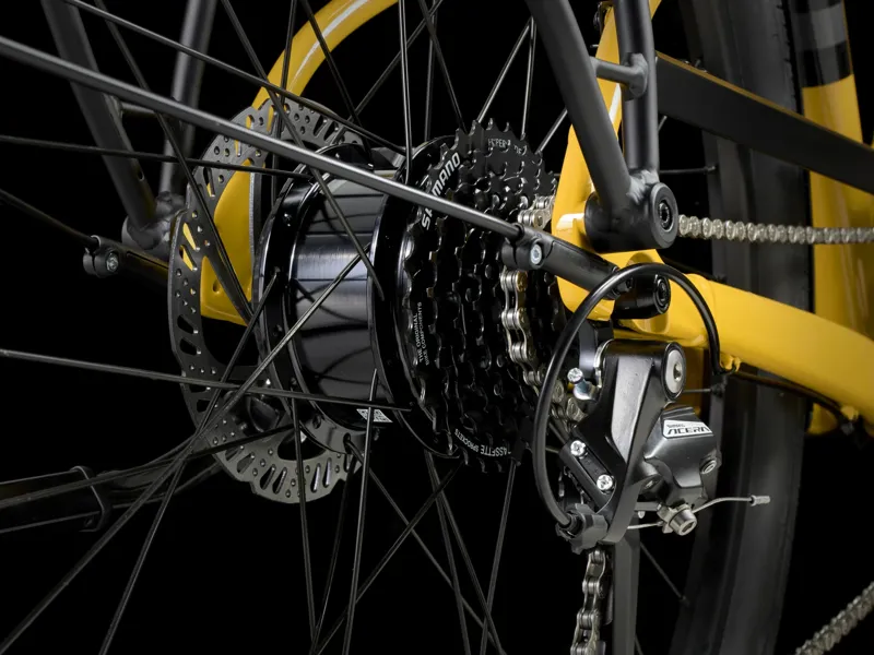 Trek Verve+ 1 Lowstep LT Electric Hybrid Bike 2025 in Baja Yellow-3