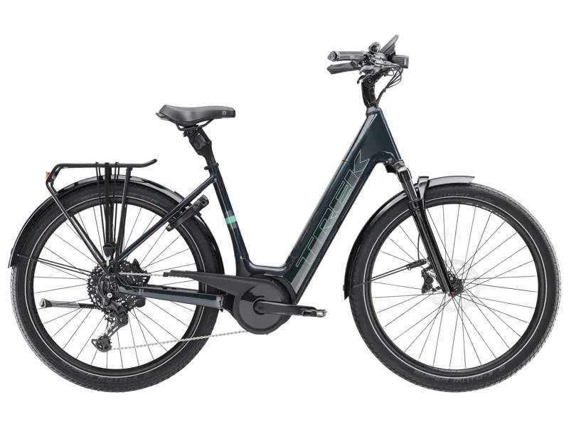 Trek Verve+ 5 Lowstep 400Wh Electric Hybrid Bike 2025 in Nautical Navy