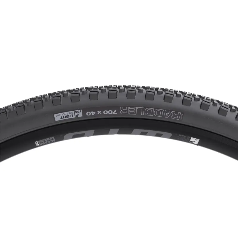 WTB Raddler TCS Light/Fast Rolling 60TPI Dual DNA 700c Tyre in Black-2
