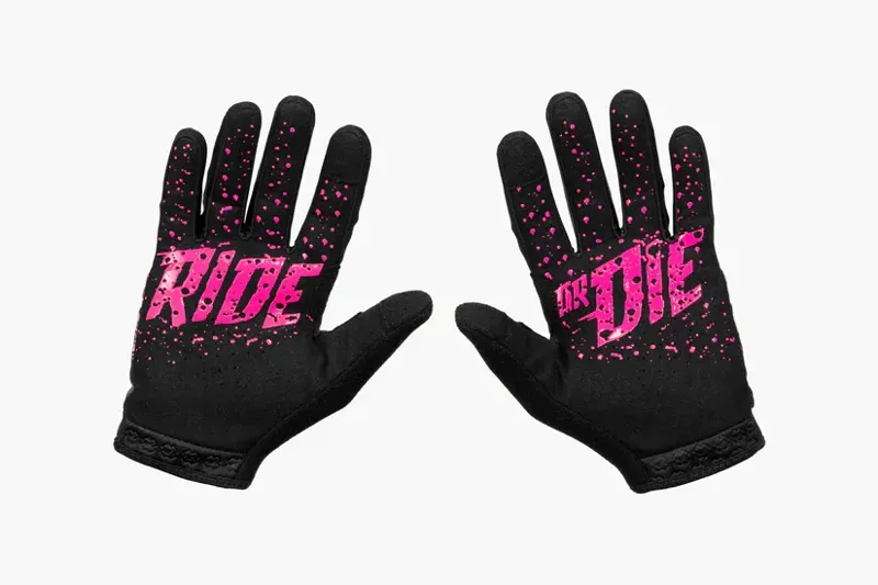Muc-Off Youth Rider Full Finger Gloves in Red Hot Chilli Pepper-1