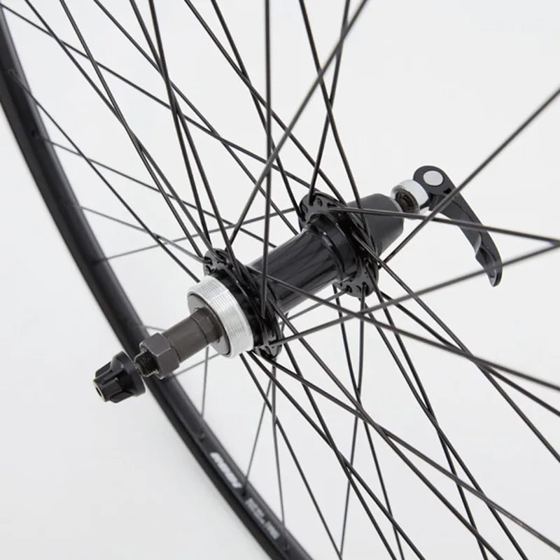 M Part Rim Brake Quick Release 700c Rear Hybrid Wheel in Black-2