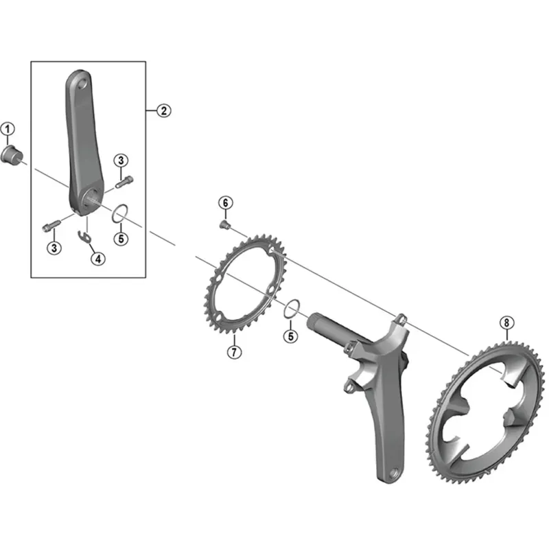 Shimano FC-R7100 105 12 Speed Inner Chainring 36T-NH for 52/36T in Black-1